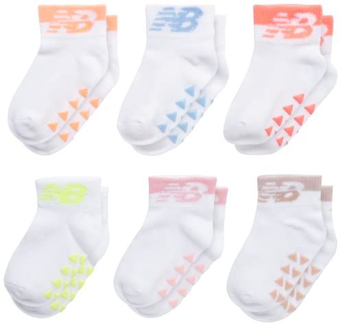 Image of New Balance Baby Girls' Socks - 6 Pack Cushion Quarter Cut Socks Socks (Infant/Toddler)