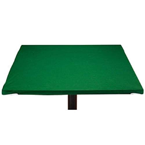 Fitted Round Elastic Edge Solid Green Felt Table Cover for Poker Puzzles Board Games Fits 36 Inch to 48 Inch Round Table and 36 Inch Square Tables