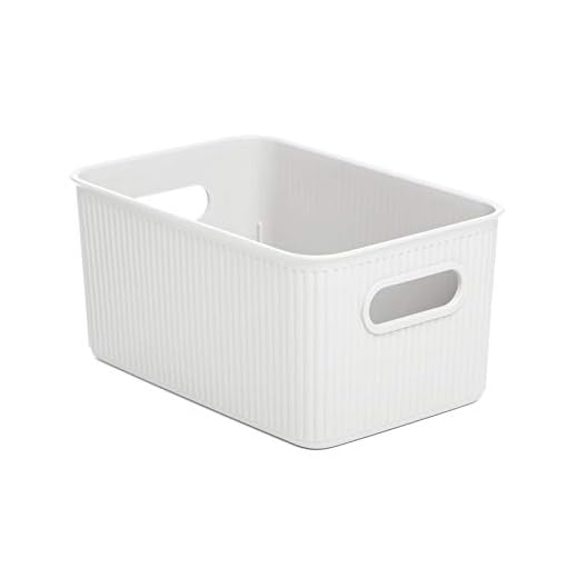 Tatay Caja Organizadora Rectangular Baobab, 5L de Capacidad, de Polipropileno, Libre de BPA, Color Blanco Pergamón, Medidas 18.1 x 27.2 x 13 cm