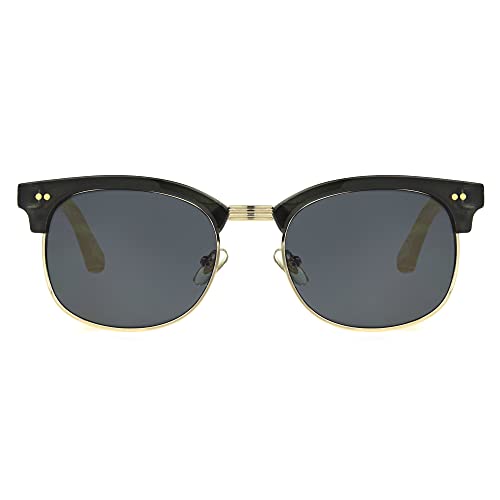 DOCKERS Men's Tatum Sunglasses Club, Black and Bamboo, 52mm2