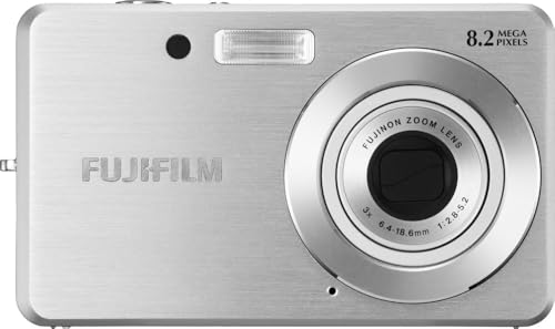 Fujifilm Finepix J10 8.2MP Digital Camera with 3x Optical Zoom (Brushed Silver) (Renewed)