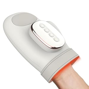 Electric Cordless Hand Massager, Hand Massager with Vibration and Heat, Rechargeable Hand Finger Massager for Arthritis and Carpal Tunnel Relief, Hand Warmers