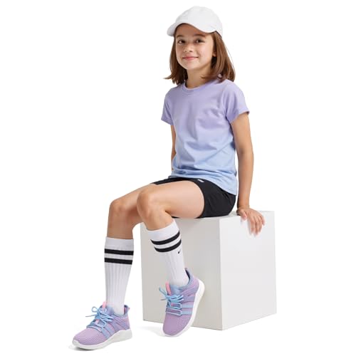 runside boys girls tennis shoes kids lightweight breathable sneakers lace-up running athletic shoes for toddlerlittle kidbig kid