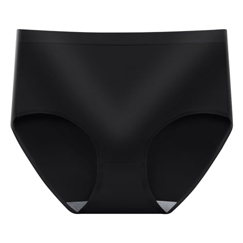 Genérico Braguitas sin Costuras Mujer Braguitas Algodon Mujer Cintura Alta Barriga Plana Calzones Seamless Underwear Braga Menstrual Compresivos Seamless Underwear Roupa Mulher Bragas Calzones Negro