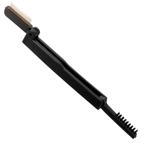 Genérico Cepillo De Rímel De Cabezas Gel Rulos Recortadora Máscara Latigazo Peine Dúo Bigudí Pestaña Cepillo Aplicador De Cejas Herramientas De Maquillaje De Ojos Fibra Artificial Black