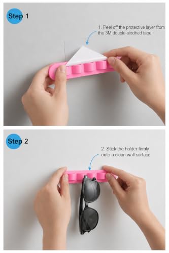 Image of Sunglasses Organizer, Wall Glasses Holder, Acrylic Sunglasses Display, Eyeglass Organizer for Multiple Glasses for Office & Home Decor, Unique Gifts for Husband, Women & Girls