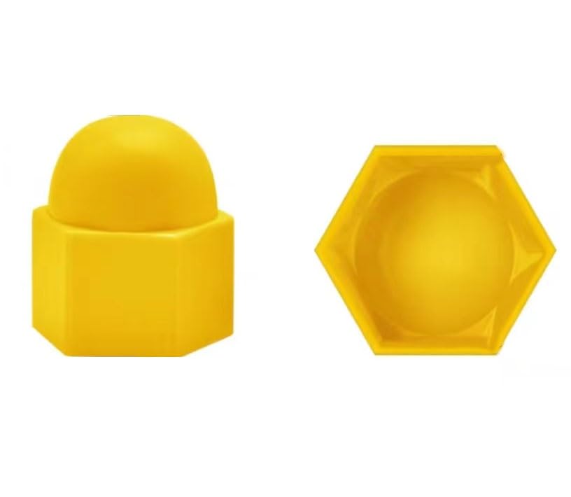 Rubber Pipe Cover,Plug Hole,Hex Nut,Pack of 10 Bolt Dome Cap,M32~M70 Plastic Protection Covers for Hexagon Screws, Bolts(White,M42*65 * 78mm)