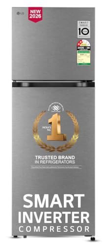 Image of LG 251 L, 2 Star, Frost-Free Smart Inverter Double Door Convertible Refrigerator (GLT2526XWDS, Dazzle Steel, Multi Air Flow Cooling, Smart & Dairy Mode, Convertible Space for More Storage, 2026 Model)