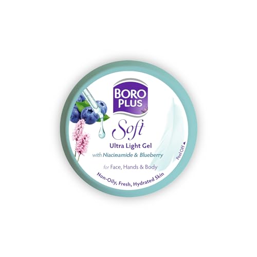 Image of BoroPlus Soft Ultra Light Gel with Purple Ginseng & Niacinamide, Oil-Free 3X Hydration, 100ml
