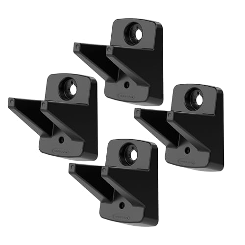 Suncast 4 Pack Wall Mount Hook Tool Organizer, Outdoor Rack System for Garage Storage, Closet, Shed, or Cleaning Organization, Black - image 1