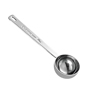 2 Tablespoon Stainless Steel Coffee Scoop – Perfect Measuring Spoon for Ground Coffee, Espresso – Durable Serving Utensil (30ml), Silver, BD-003