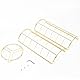 NearMoon Toilettenpapier-Organizer, freistehend, 3 Rollen, Taschentuchaufbewahrung, Metall, Badezimmer-Zubehör, rostfreier Toilettenpapierhalter für Badezimmer/Küche, Arbeitsplatte, Schrankregal, Gold