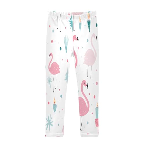 Toddler Girls Leggings Printed Yoga Pants Leggings Candle Flamingos for Kids