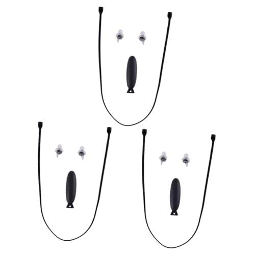 Ipetboom 3sets Noise Reduction Ear Plugs for Sleeping Working and Travel Includes Black Silicone Case Black Filter Transparent Silicone Line Comfortable Ergonomic Design for Sound Isolation