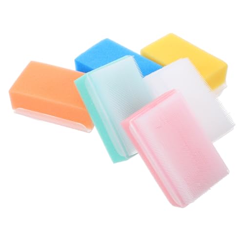 HOUDERCO 6個入り幼児用柔らかい触覚トレーニングバススポンジ 優しい素材のベビーシャワーブラシ 体 頭皮の洗浄とマッサージに適した感覚刺激ツール