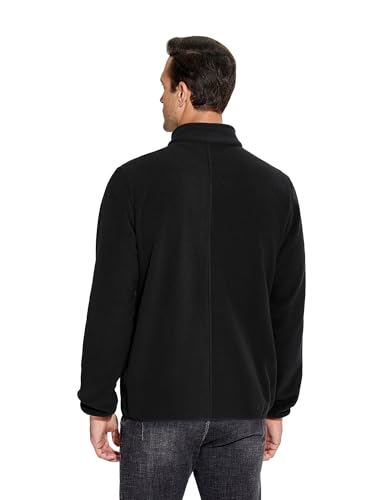 COOFANDY Men's Soft Polar Fleece Jacket Lightweight Full Zip Jackets Casual Outdoor Warm Jackets Coats with Pockets4