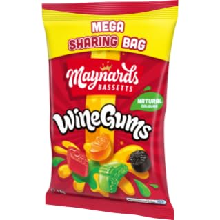 Maynards Bassetts Wine Gums, Mega Sharing Bag, Perfect Sweet Treat, Perfect for Gifting or Sharing, 1kg (Pack of 1)