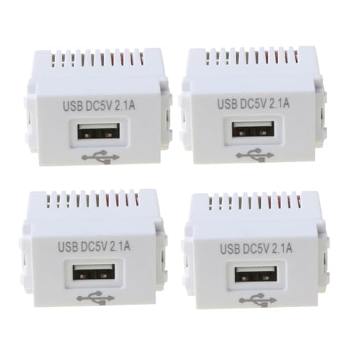 Pteanecay 128 Type 2.1A Mobile Phone Charging Panel USB Power Module 220 V to 5V USB Adapter Switching Module 4 Pack