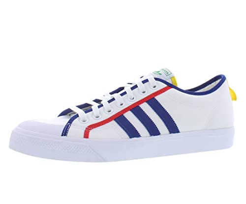adidas Nizza Mens Shoes Size 14, Color: Ghost White/Navy Blue/Red-White
