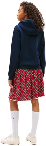 Tommy Jeans Damen Hoodie Regular Fit mit Bauchtasche, Blau (Dark Night Navy), XS – Ansicht 3