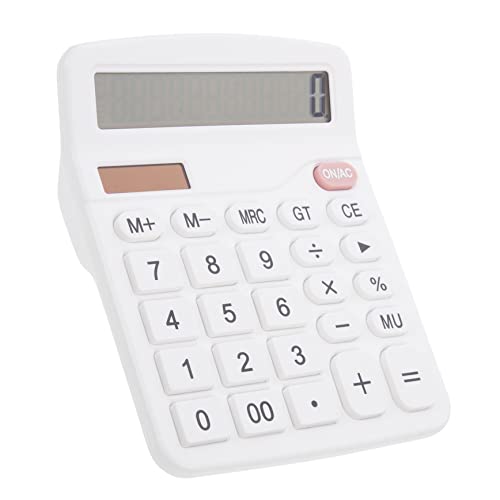 Calcolatrice Tavolo Professionale Solare per Ufficio e Scuola Compatta e Leggera Funzioni Addizione Sottrazione Moltiplicazione e Divisione Strumento Calcolo Essenziale