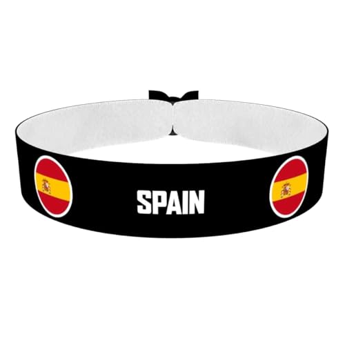 Druck-Palast Bracelet Espagne - Bijou en satin avec drapeau - Accessoire de mode durable - Souvenir de vacances - Idées cadeaux pour hommes et femmes - Bracelet stylé et coloré