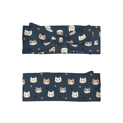 Cute Cat Paw Print Baby Girl Bows Headbands Baby Girls Newborn Headbands Infant Toddlers 0-6 Months2