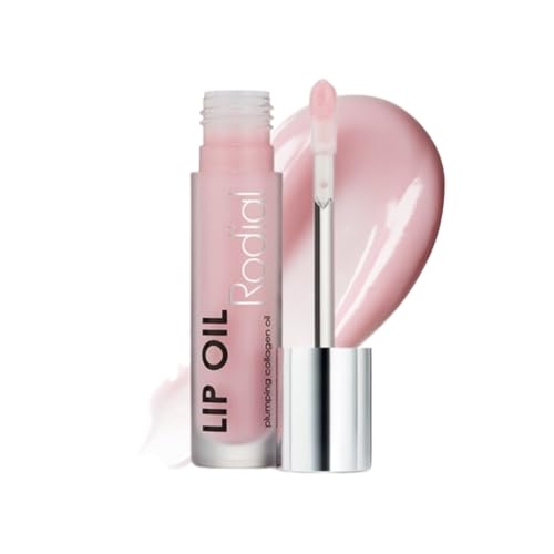 Rodial Plumping Collagen Lip Oil 0.14 fl oz, Hydrating Vegan Lip Oil for Fuller-Looking Lips, Nourishing Botanical Oils with Cherry, Jojoba & Macadamia, Sheer Pink Gloss Finish - Image 6