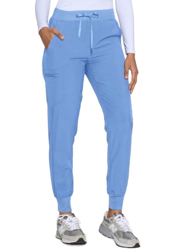 Image of COZYFIT Womens Scrub Pants - Soft Stretch Yoga Style with 5 Pockets, Slim Fit Jogger Scrubs Pants for Women