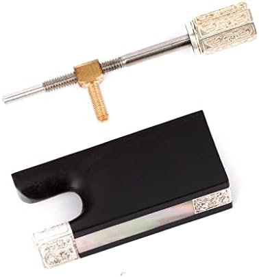 New Ebony Carved Silver FROG No eye FOR Pernambuco/IPE/Carbon 4/4 Violin Bow FROG 100% Workshop Handmade