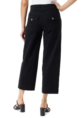 Gloria Vanderbilt Women's Wide Leg Pull On Crop Pants with Smoothing Tummy Panel3