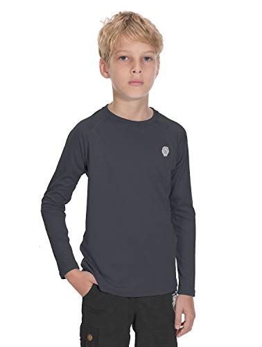 Sun Shirts for Youth Boys Rashguard - Long/Short Sleeve Lightweight Shirt SPF 50+4