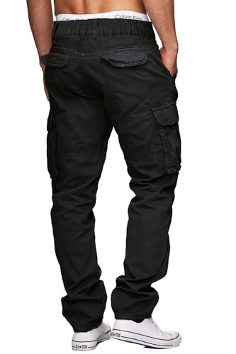 AIFARLD Cargo Pants for Men Multi Pockets Work Pants Cotton Stretch Elastic Waist Relaxed Fit Hiking Outdoor Casual2
