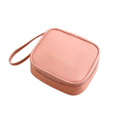 生理用ナプキン収納袋 生理用ナプキン収納袋ポータブル口紅収納袋15x13x6cm(Pink)