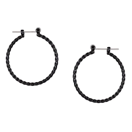 Estele Gothic Black Classic Alluring Hoop Earrings for Women (B0CXXS3DRR) Amazon Price History, Amazon Price Tracker