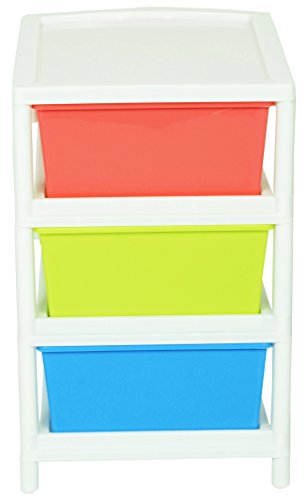 ARISTO Everest Multipurpose 3 Drawer Plastic Modular Chest Storage Organizer, Multicolour, Standard (Everest3, 39 cm x 30.5 cm x 47 cm), Rectangular