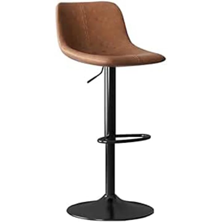 Bar Stools Modern Adjustable Counter Swivel BarStools Breakfast Stools with Back and Footrest Dining Chairs for Bar Kitchen Dining Room