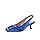 SICARE Salto gatinho Slingback feminino fechado bico quadrado salto baixo com fivela de metal tira no tornozelo sandálias de salto sapatos sociais para encontros de trabalho uso diário, Azul, 41