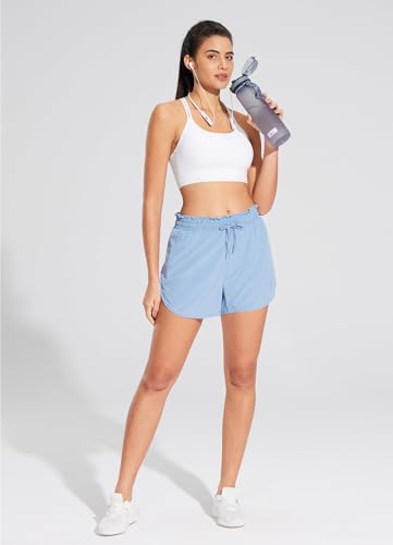 BALEAF-Womens-4-Running-Athletic-Shorts-Zipper-Pockets-Quick-Dry-Lightweight-Shorts-with-Liner-Workout-Gym-Sports-Summer