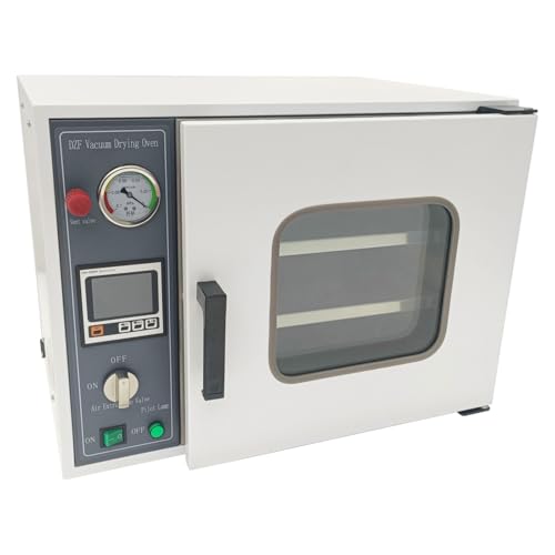 BEILOCKERY 0.9 Cu Ft Digital Vacuum Drying Oven 50-200? Temperature Control Vacuum Oven Digital Lab Oven 11.8 X 11.8 X 10.8 inches Chamber 2 Shelves 110V 1KW