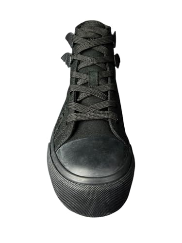 Strangecvlt HXC High-Top Platform Women's Lace-Up Sneakers, Canvas with Spider Web Design, 1.25 inch Platform3