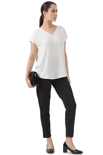 Image of Van Heusen Women's Polyester Regular Fit V-Neck Formal Top