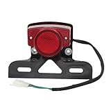 Red Motorcycle ATV Rear Tail Light mit Lizenzplate Bracket Kompatibel mit Monkey Z50 Z50JZ Z50 KDF Bike Modelle