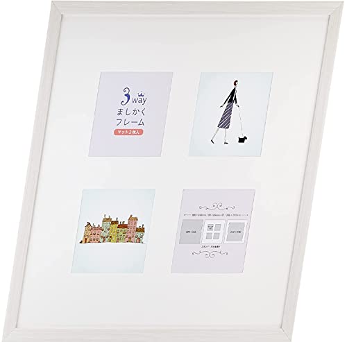 万丈 VANJOH 3wayましかくフレーム 30角 ブラック 106335 [マット2枚付] (30角, 1 NEW VERSION whites)