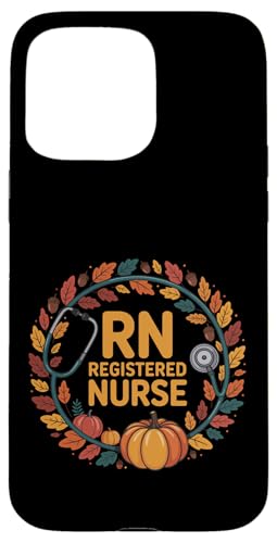 RN登録看護師秋パンプキン聴診器アート スマホケース iPhone 15 Pro Max 用