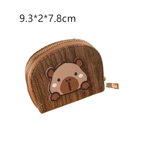 Short Daily Fresh Shell-shaped Zipper Fashionable Simple Coin Purse(Lightbrown)2