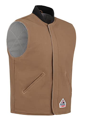 Bulwark FR Men's Brown Duck Vest Jacket Liner4