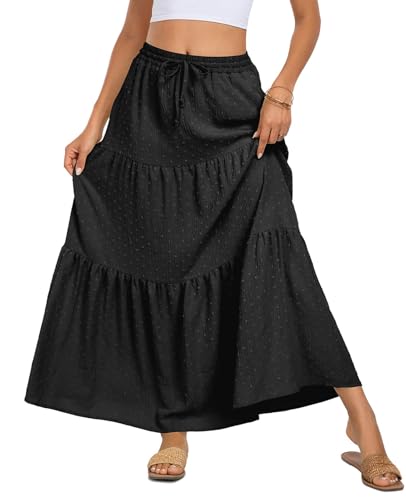Amazon.com: BLEVONH Women's Fall Boho High Waist Flowy Maxi