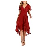 Riemen typ: Racerback MICKURY Strand Kleider Brautmutter brautkleid farbig Seidenkleid blazerkleid schwarz blaues Abendkleid Enge röcke Glitzer weiße Sommerkleider 6 Ringe unterröcke für Kinder(Rot,2X-Large)