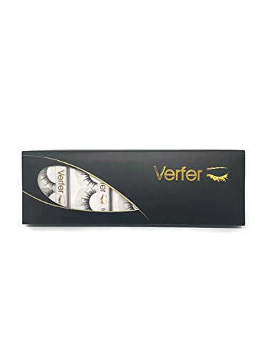 VERFER faux cils matière synthétique souple avec des pattes à effet 3D 10 paires) 3D cils avec effet volume, MAQUILLAGE SERIES INTENSE (10)